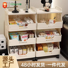 加厚落地小推车零食置物架多层收纳架客厅卧室大容量收纳整理移动