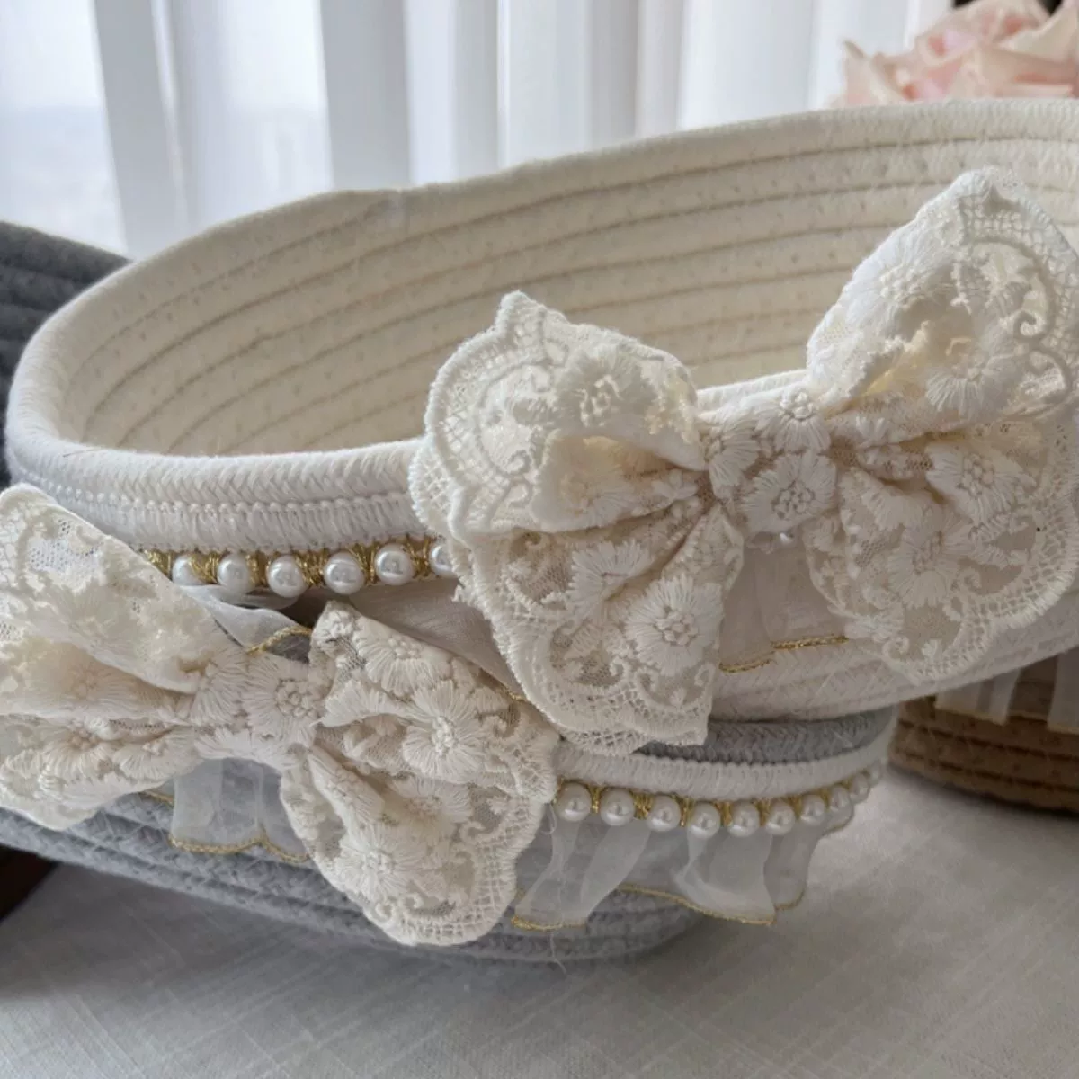 Кружева ретро-корзина для хранения Коробка для хранения