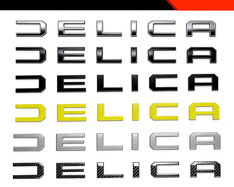 Suitable for Mitsubishi 25 Delica Mini Modified Rear Trunk Car Logo Letter Decorative Stickers Car Supplies