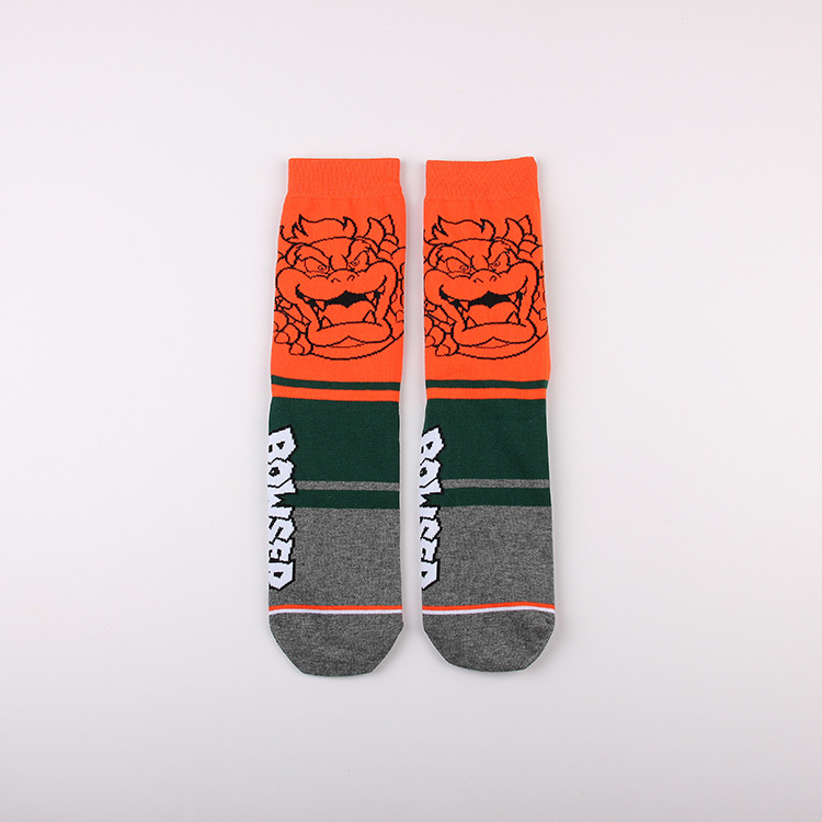 Dibujos animados juego de dibujos animados Mario Mary casual deportes jacquard pareja de algodón de mujer calcetines de media pantorrilla calcetines de moda de hombre medias