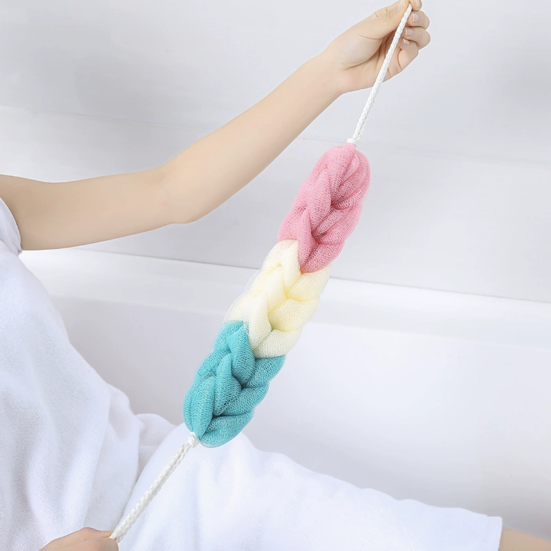 Factory direct sales bath strips long bath flowers adult pull back strip cleaning bath towel rub back scrubbing bath towel cross-border hot sale