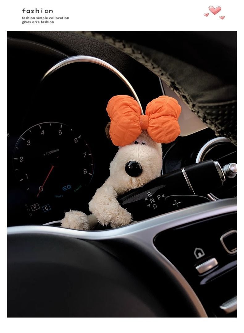 Cute doll dog car bumper decoration Mercedes-Benz car turn light wiper doll decoration car accessories female