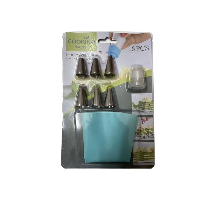 Stainless steel mounting mouth plug -in card set cake cream cake decorative bag DIY soluble bean cookie baking tool