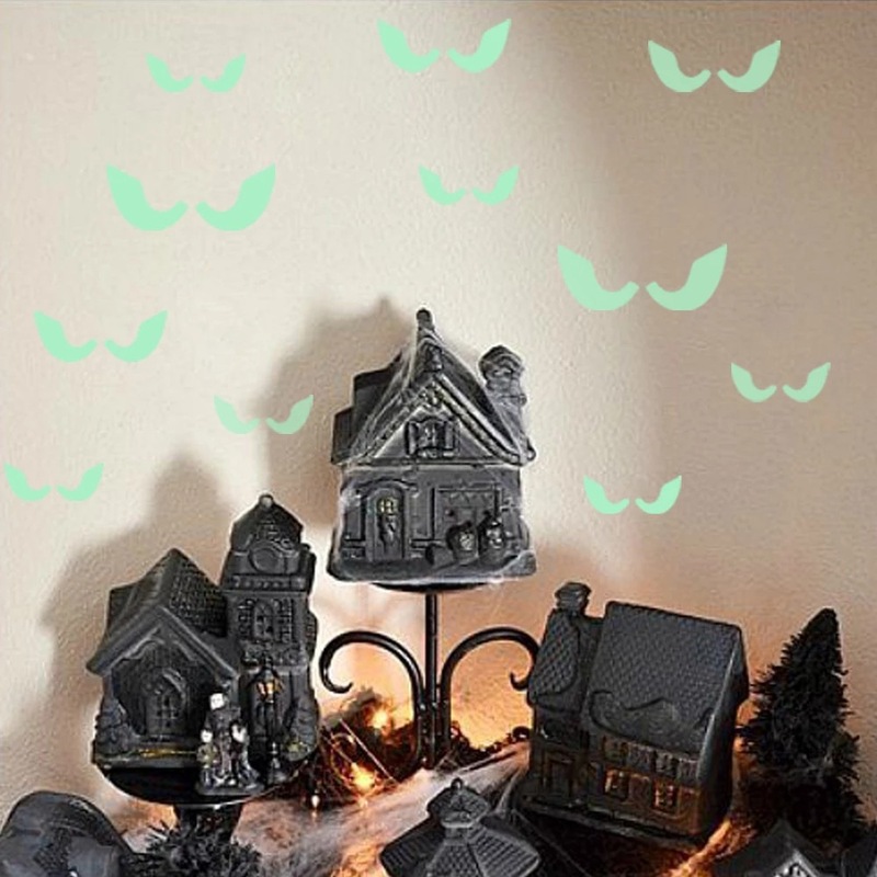 ハロウィーン夜光壁ステッカー暗闇の中の目発光窓ステッカーハロウィーン装飾ホームパーティー用品|undefined