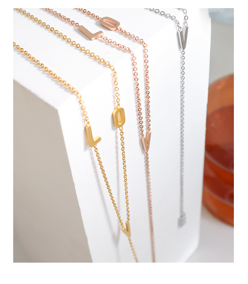 Retro Love Titanium Steel Plating Sweater Chain_colorza_5