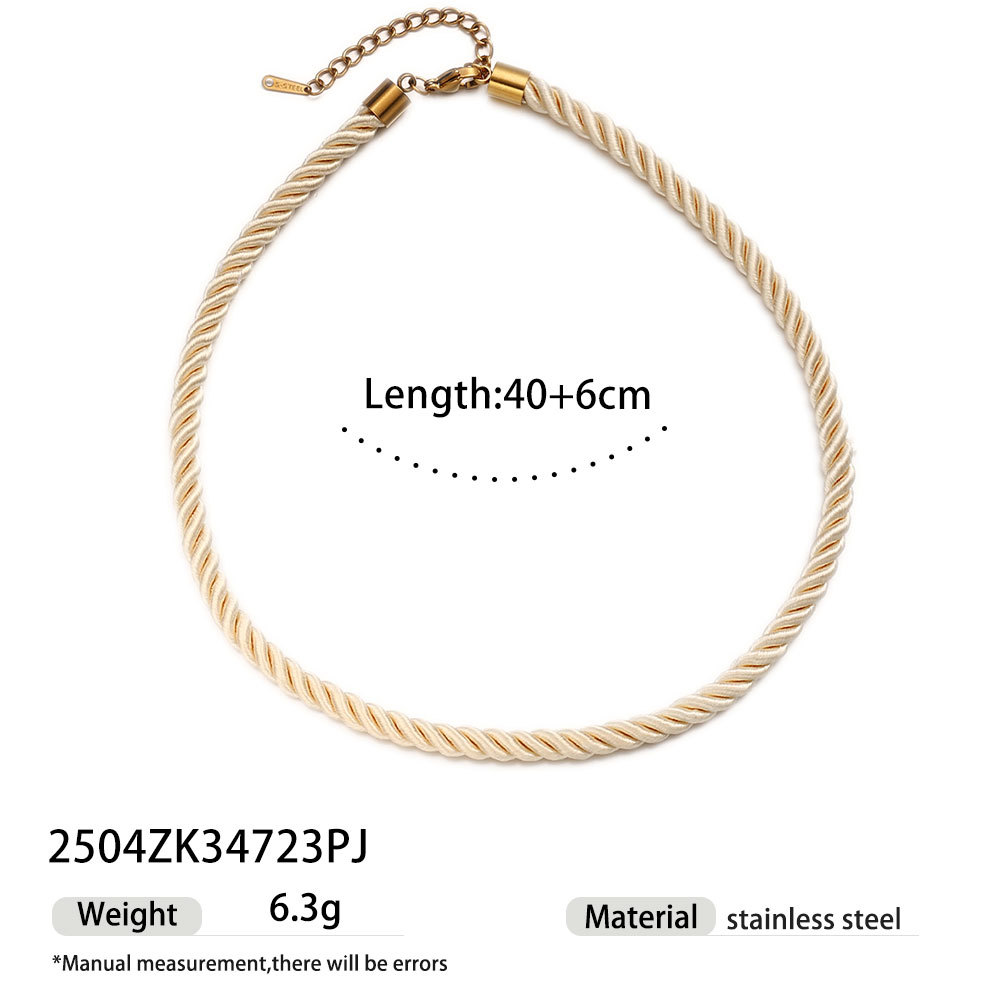 Tena Europa y América Alta retención de color 18k oro concha de acero inoxidable concha de estrella de mar collar de cuerda gruesa ins joyería de explosión transfronteriza image 22