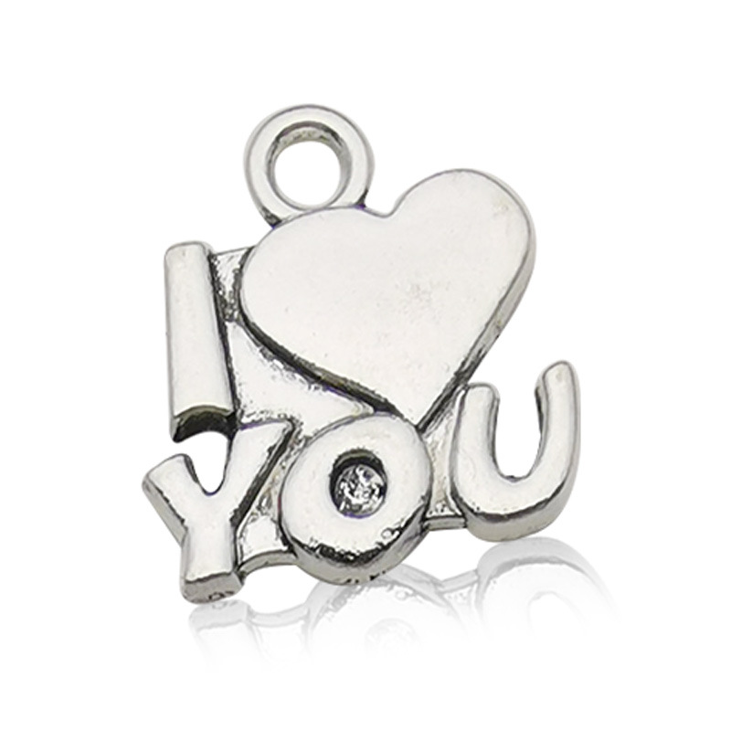 Bricolaje aleación accesorios de la joyería collar 1 melocotón corazón pendientes colgante hueco amor pulsera colgante hecho a mano Accesorios