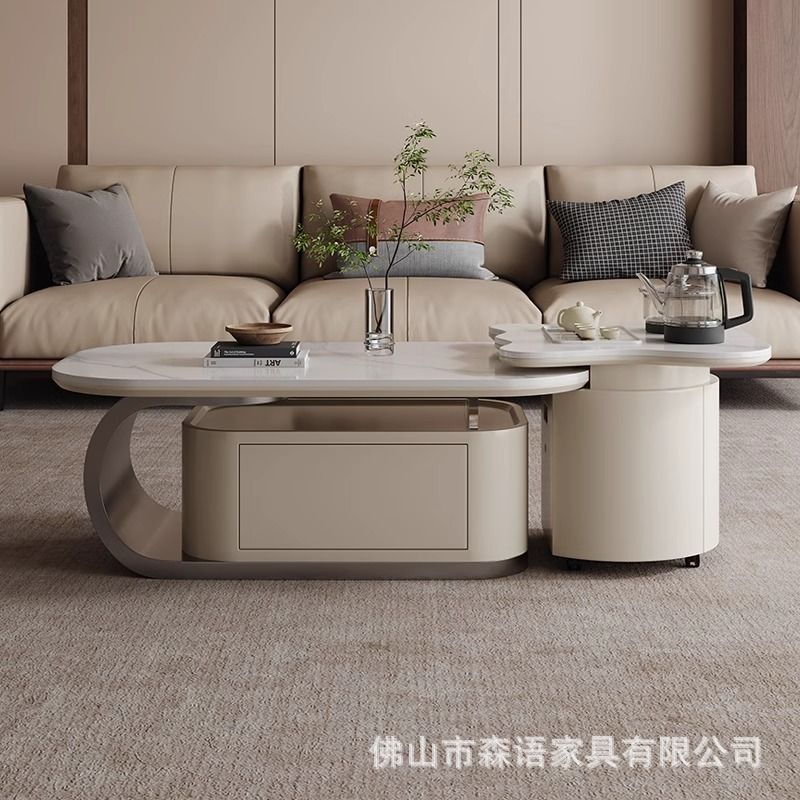 岩板功夫茶几客厅2025新款家用小户型高级感轻奢现代茶台泡茶一体|undefined