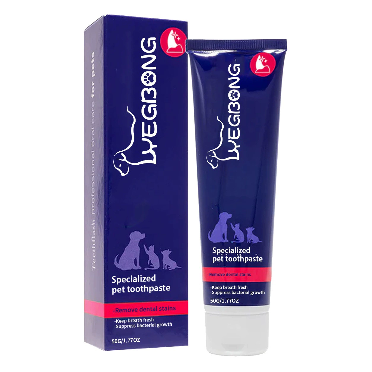 Yegbong Pet Чистящий крем для полости рта для кошек и собак Чистка рта Запах зубного камня Пятна на зубах Белые зубы