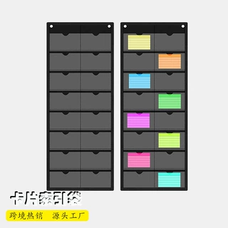 定制Pokcet chart 跨境爆品16格 办公室教学识字卡片课堂储物挂袋