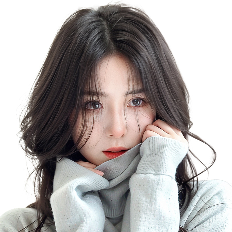 Peluca de flequillo de ocho caracteres para mujer