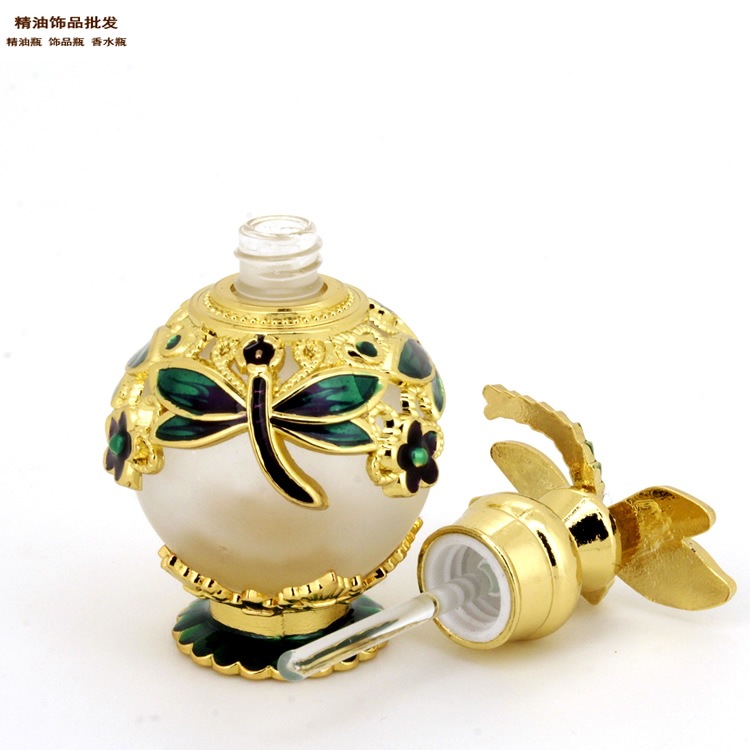 精油饰品网15ml球形蜻蜓款绿色蜻蜓盖香水瓶6.jpg