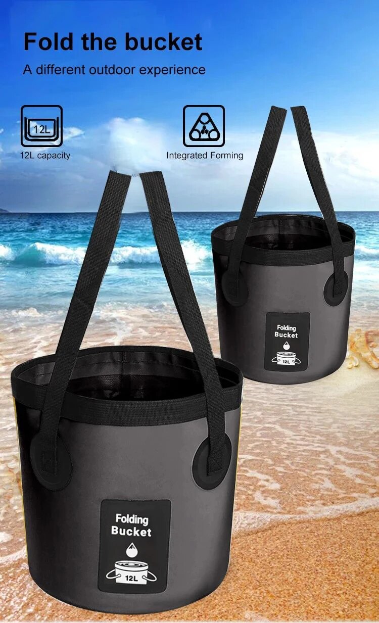 Hot outdoor convenient box, car wash integrated molding fishing bucket, folding water bucket_voghion.com