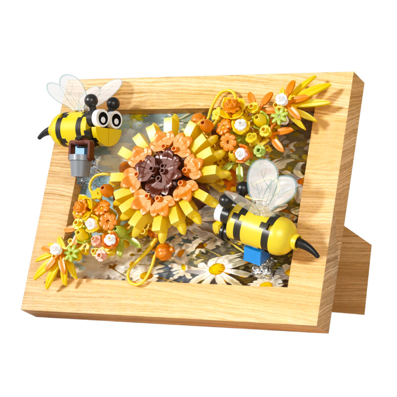 P2276 - 2279 marco de fotos de insectos bloques de micro partículas de absorción magnética ensamblaje de juguetes de regalo de cumpleaños