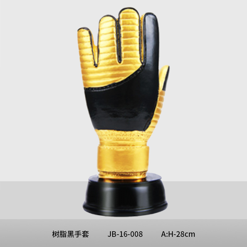 Deportes de resina trofeo creativo botas de oro Copa de fútbol trofeo árbitro guantes de portero trofeo de resina de madera