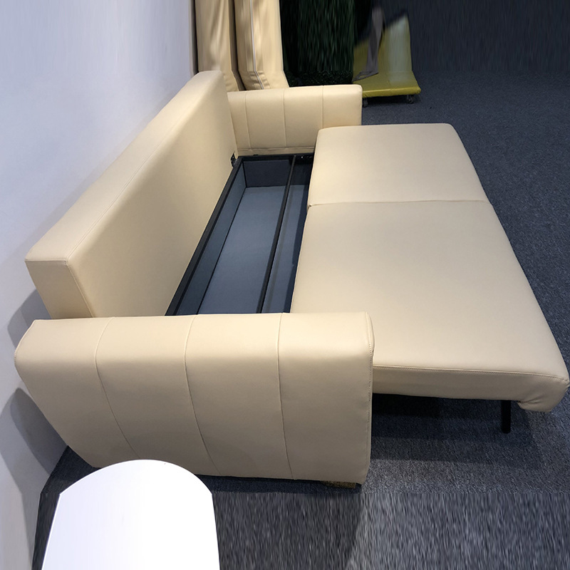 Sofá cama de tela moderna simple y multifuncional, estudio, oficina, pequeño hogar, doble, triple, almacenamiento, sofá cama