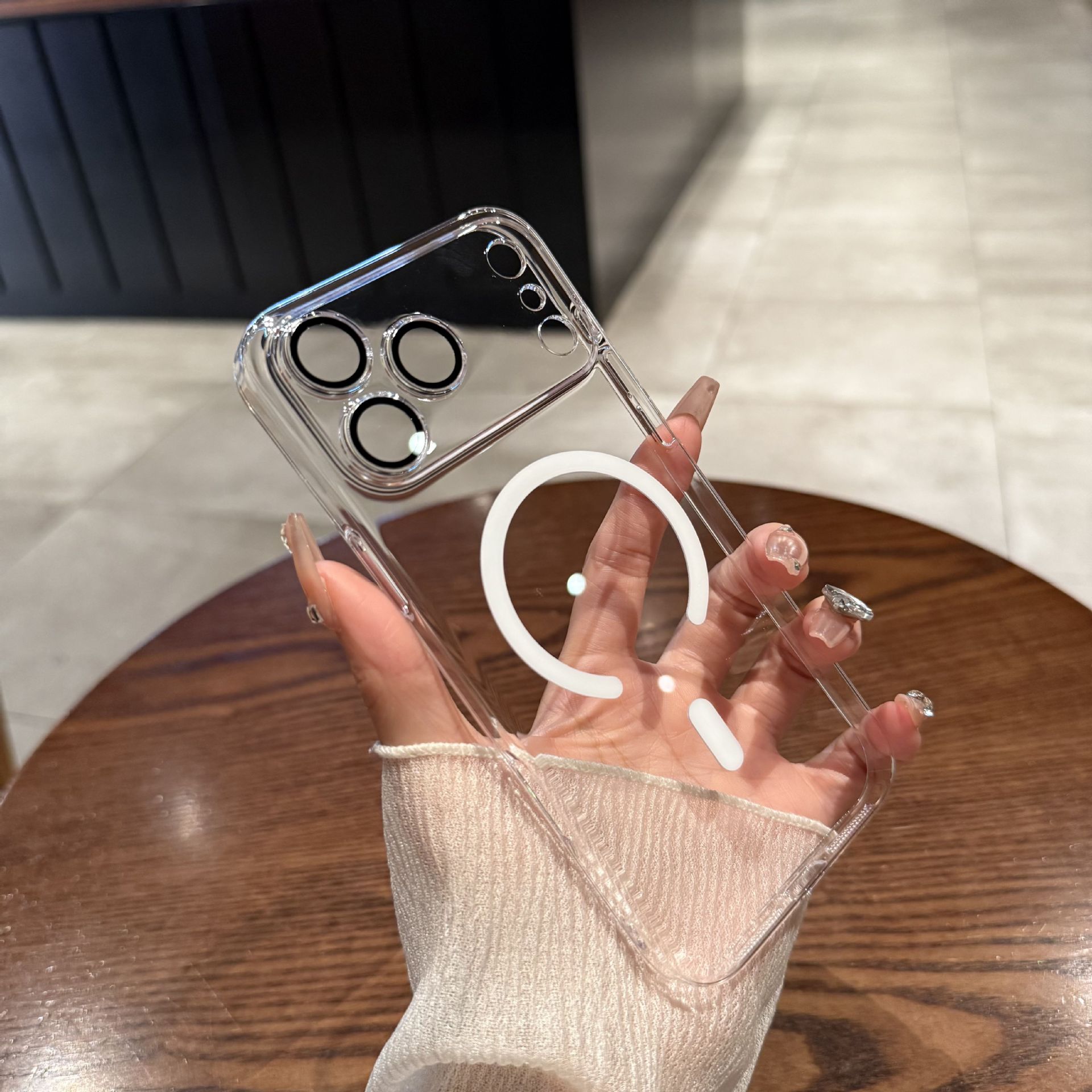 Suitable for Apple 17 Mobile Phone Case Magnetic Suction 16Promax Acrylic 15 Transparent 13 Non-Yellowing Iphone14 Wholesale