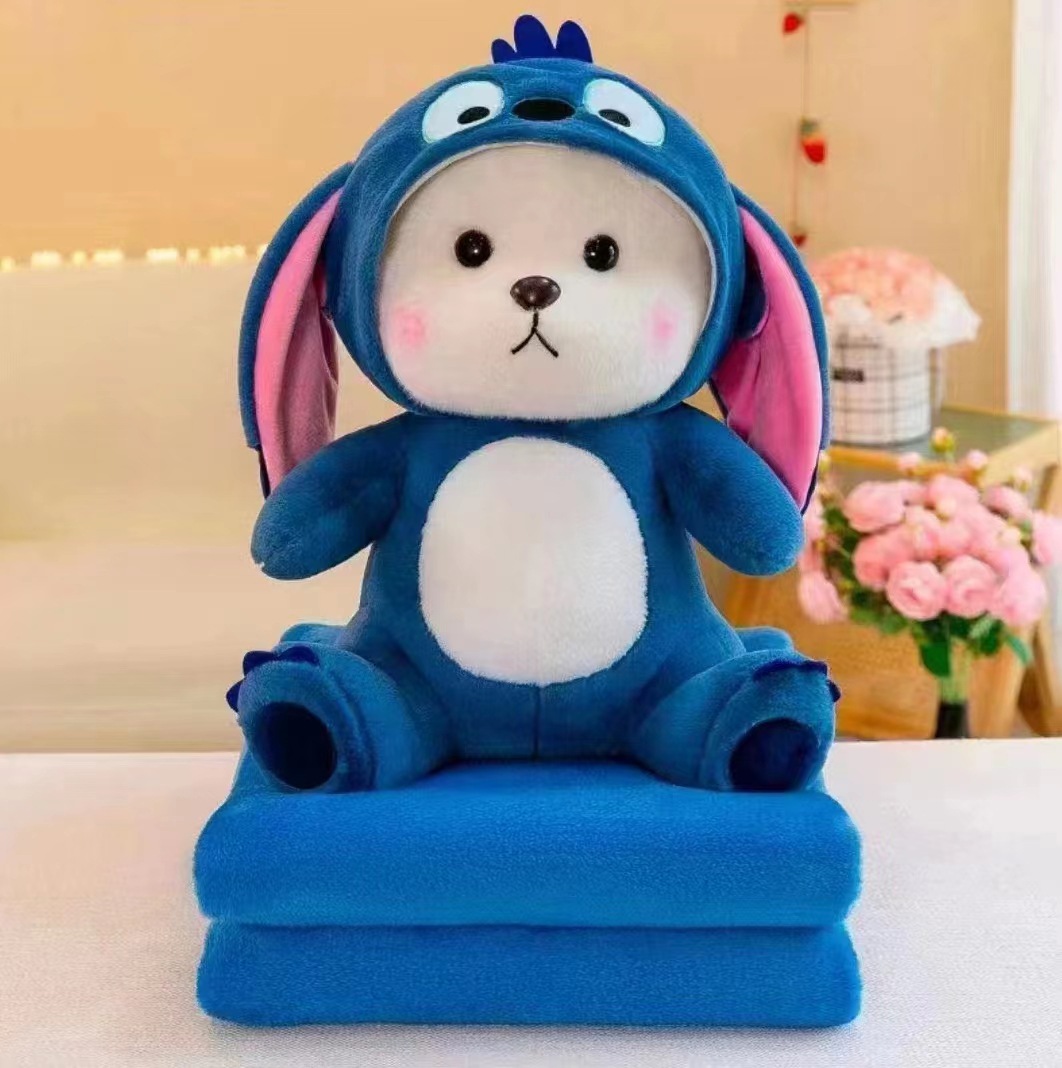 Oficina de dibujos animados almohada edredón de doble propósito almohada cojín del coche multi-funcional manta siesta Comercio exterior al por mayor