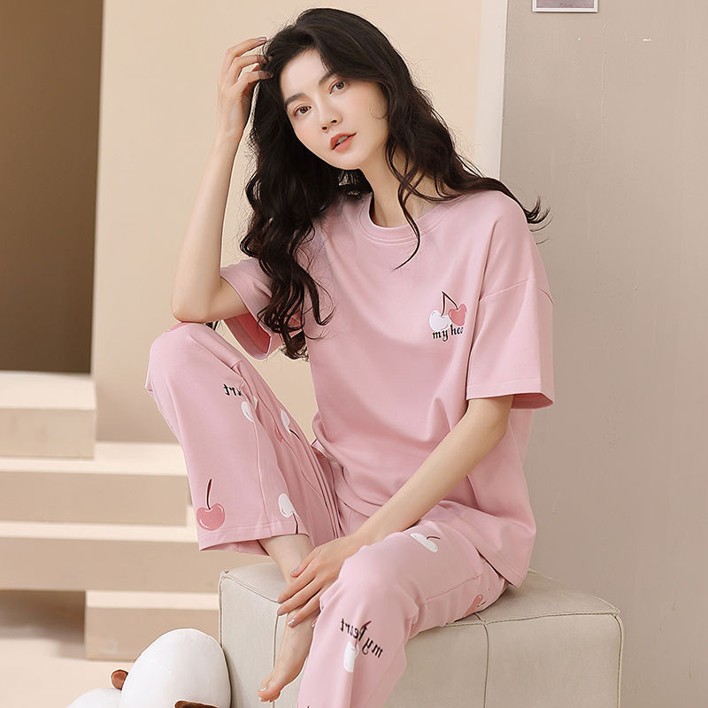 [가슴 패드가 있는 반팔 바지 정장] 체리