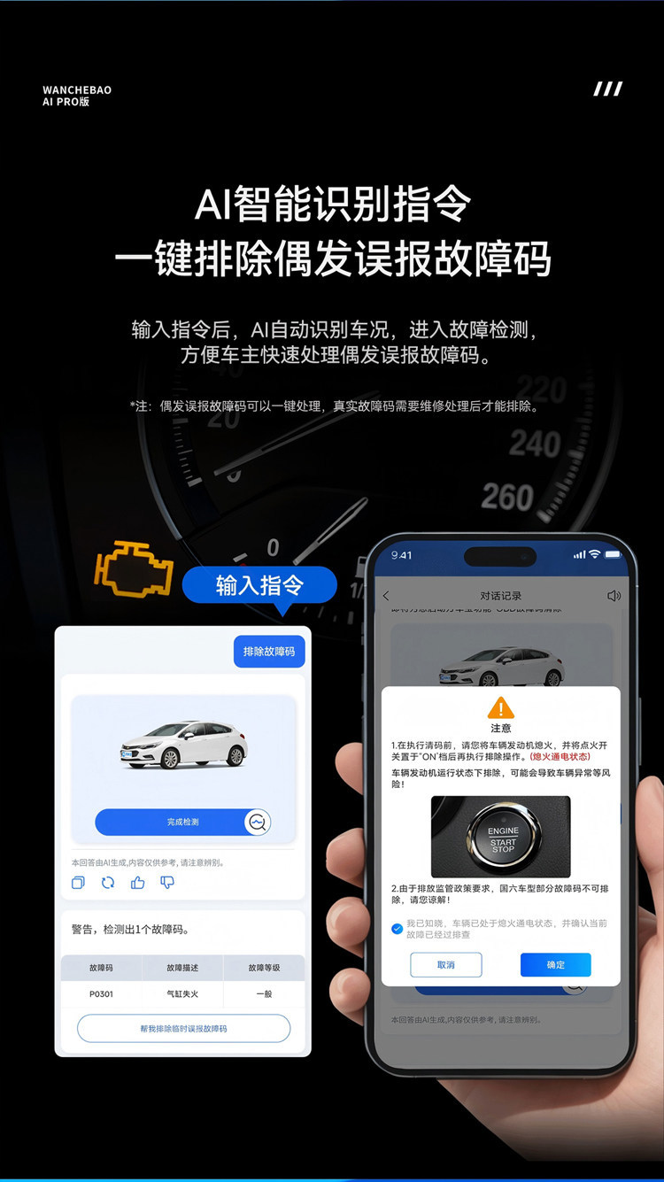 【Flagship Edition】Wanchebao Car Fault Detector for Engine, Transmission, ABS, Bluetooth OBD for the Entire Vehicle