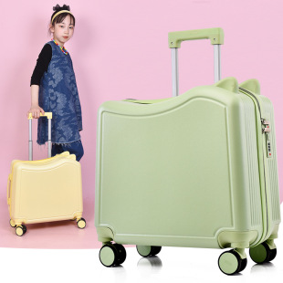 New Rideable Children's Suitcase with Universal Wheels, Printable Logo, Children's Trolley Case, Sit-On Children's Fun Suitcase