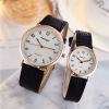 Brand fashionable belt, men's quartz watch for beloved, Korean style, simple and elegant design