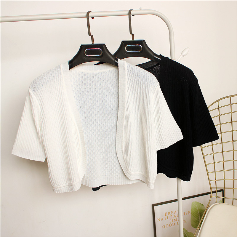 Summer Ice Silk Cardigan Women's Thin Waistcoat Knitwear Short Top Cheongsam Skirt Outer Shawl Summer Ice Silk Cardigan Women's Thin Waistcoat Knitwear Short Top Cheongsam Skirt Outer Shawl