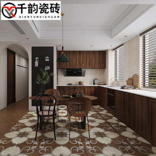 法式复中古风拼花木纹地板瓷砖800x800客餐厅卧室阳台胡桃木纹砖-阿里巴巴