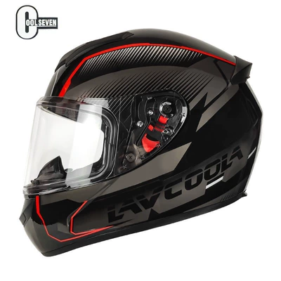 Motosiklet kaskı (dəbilqə) – car safety helmet factory wholesale - pathfinder-red-with-lens-m
