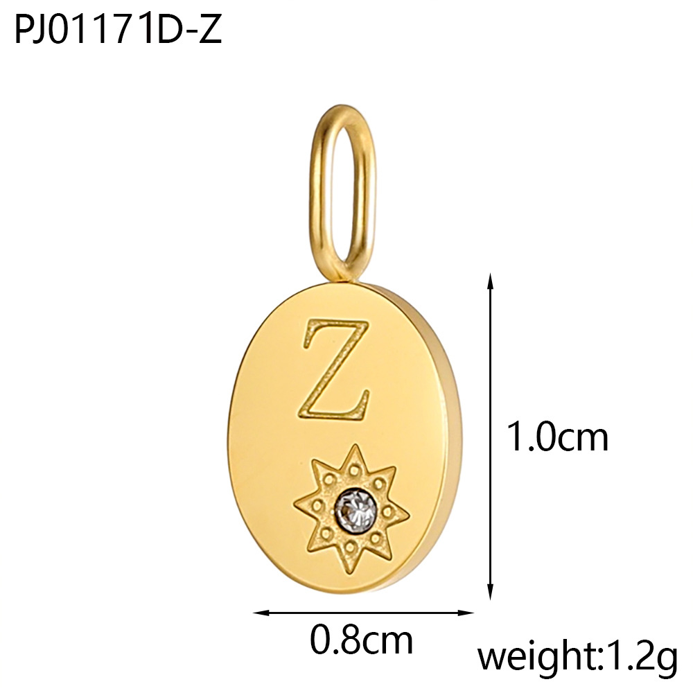 2g Weight Pendant Jewelry Making Type DIY Ornament Accessories Classification 1 Piece, 1 Set Quantity 304 Stainless Steel Material Letter Pattern All Seasons Season Polished Finish Plating Design Simple Style, Classic Style Style 1 Piece 1 Set 304 Stainless Steel Letter Polished Pendant DIY Ornament Accessories 10