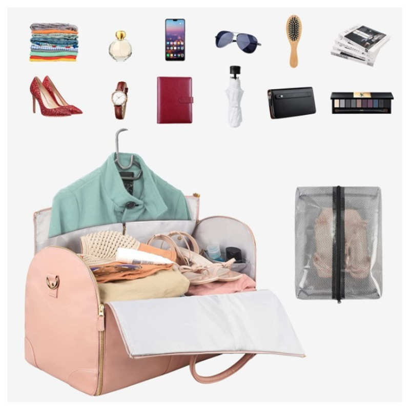 Inventario de nuevo gran viaje portátil plegable bolsa de equipaje de ropa de mujer bolsa de gimnasio al aire libre multifuncional almacenamiento durante la noche
