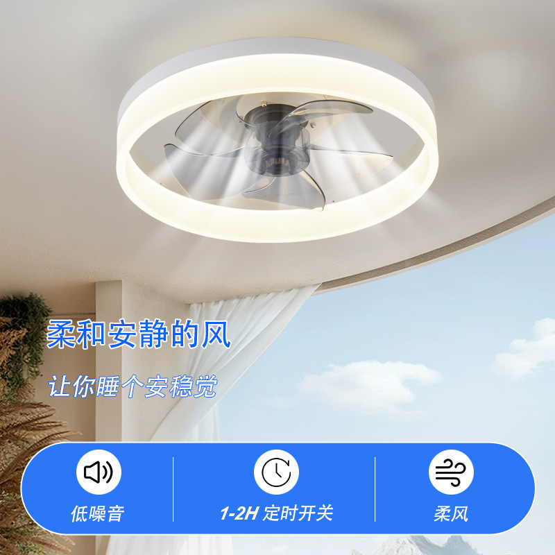 跨境新款吸顶风扇灯卧室北欧隐形变频吊扇灯日美规宽压家用吸顶灯|undefined