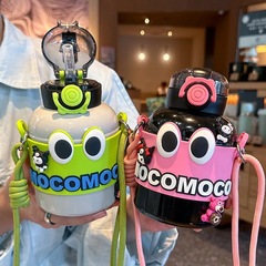 新款保溫杯ins女生高顏值316不鏽鋼兒童水杯學生幼兒園帶吸管杯子