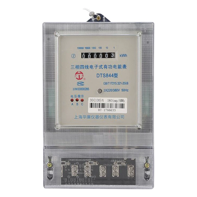 Фабрика оптом Прозрачный трехфазный четырехпроводной электронный счетчик энергии 380 В электронный счетчик энергии умный счетчик