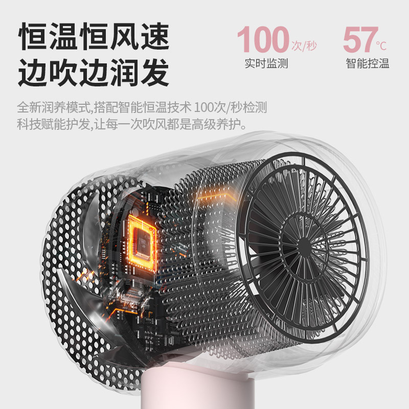 2025吹风机学生宿舍专用小功率800w负离子护发迷你便携式电吹风筒|undefined