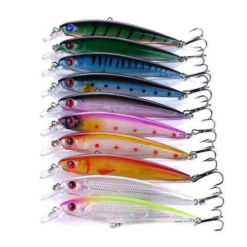 20-piece Lure Bait Complete Set Wholesale Cross-Border Export Floating Minolulu Lure Bait Bionic Plastic Fishing Bait Set