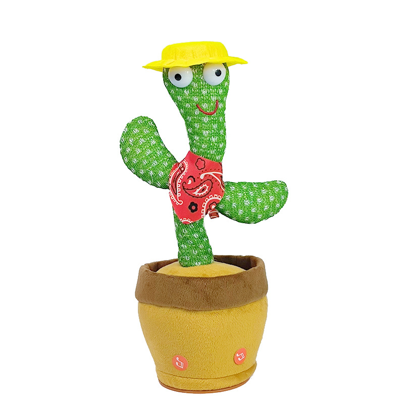 Bailando cactus juguete aprender a hablar y cantar muñeca torcida TikTok red arena roja talla mágica regalo de cumpleaños