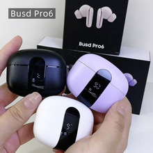 外贸Pro6s新款蓝牙耳机立体声带数显运动时尚TWS入耳耳机工厂批发