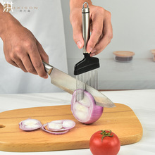 不锈钢洋葱切片器 切菜器 嫩肉器洋葱插 果蔬固定器 厨房切片工具