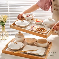 月子餐餐具套装陶瓷一人食产孕妇家用坐月子会所民宿餐厅盘碗
