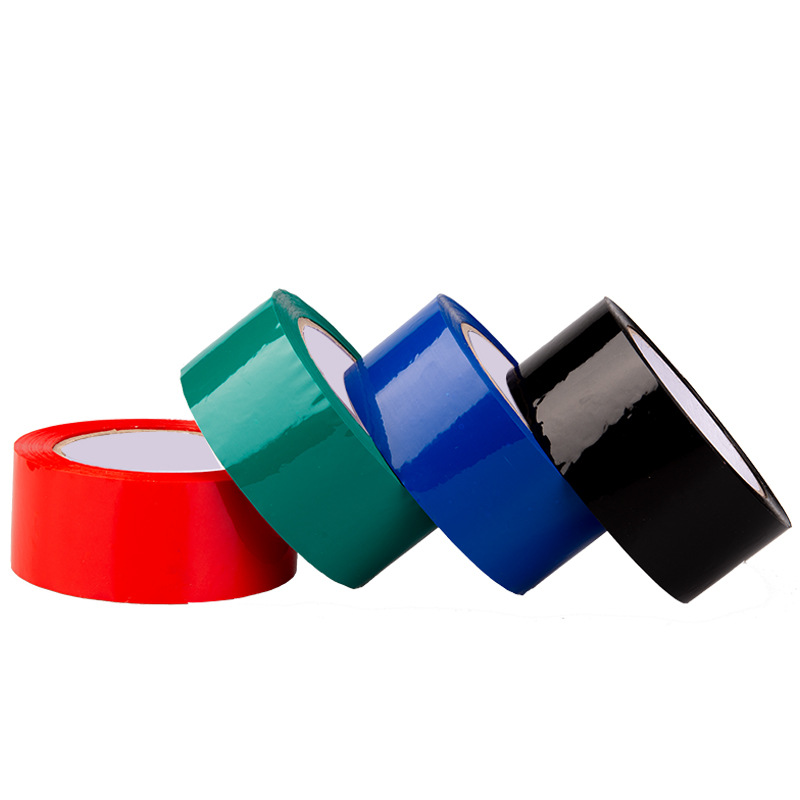 Cinta de color rojo azul verde negro embalaje papel adhesivo embalaje y sellado caja un gran número de cinta adhesiva al por mayor para entrega urgente