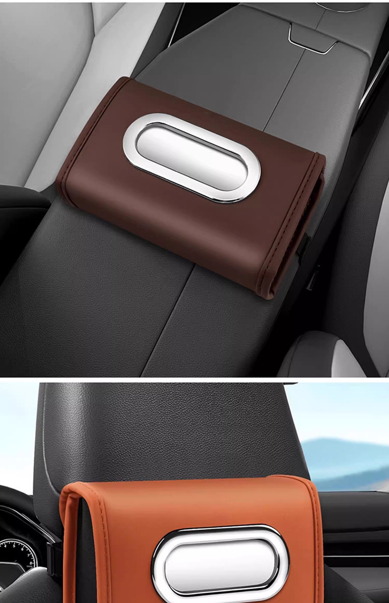 New Car-Specific Armrest Box Tissue Holder, In-Car Tissue Box, Car Seat Storage Tissue Hanging Bag Wholesale