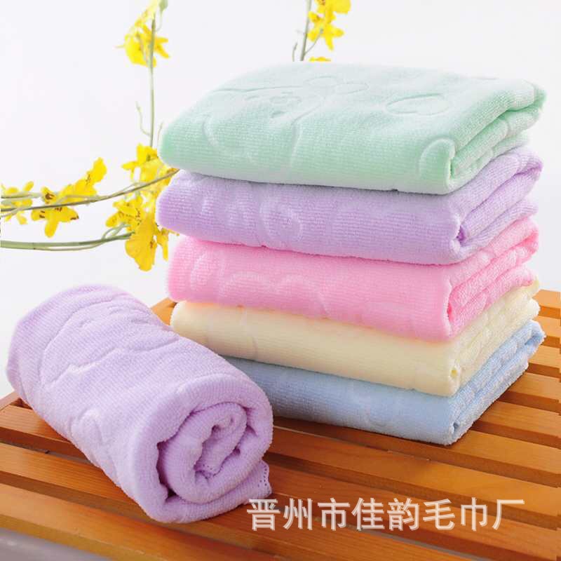Factory batch solid color hair multicolored fiber small square kitchen cleaning supplies baby face wash towel