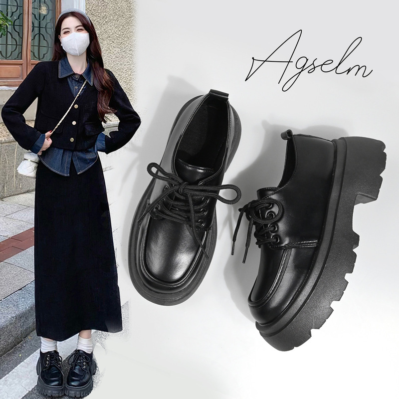 2024 New Thick-Soled Leather Shoes for Women, British Style Loafers, Versatile High Heels 2024 New Thick-Soled Leather Shoes for Women, British Style Loafers, Versatile High Heels