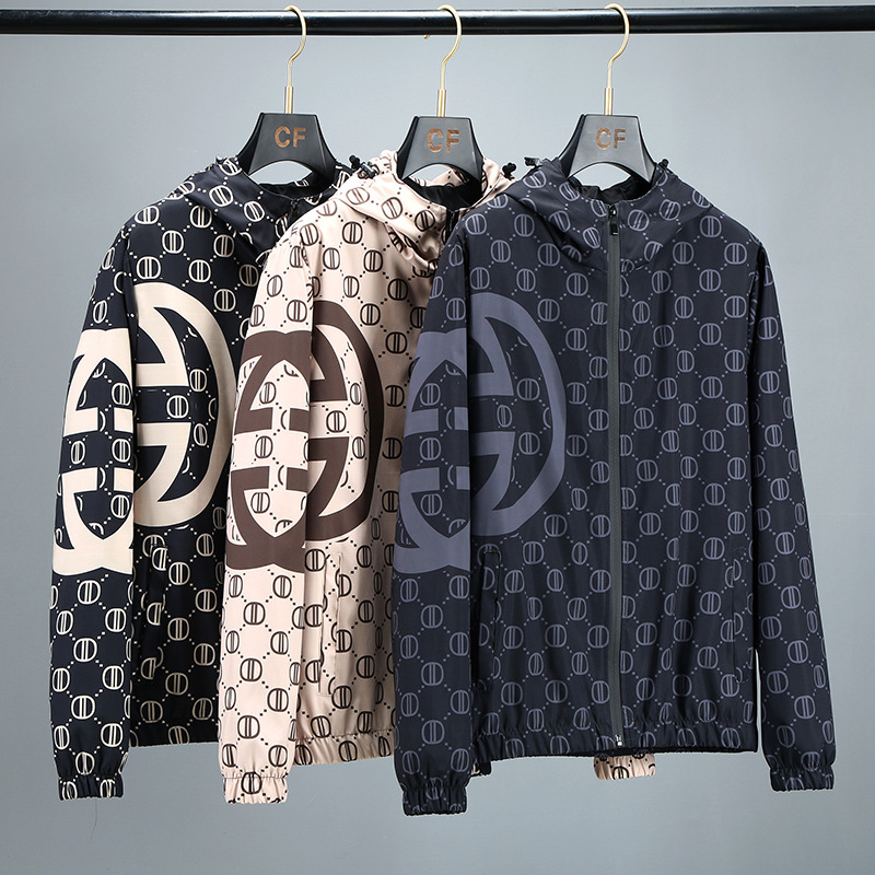 Ανδρικά εξωτερικά ρούχα, μοντέρνα μπουφάν μάρκας, νέα τάση φθινοπώρου, όμορφο, ευέλικτο, κουκούλα_voghion.com