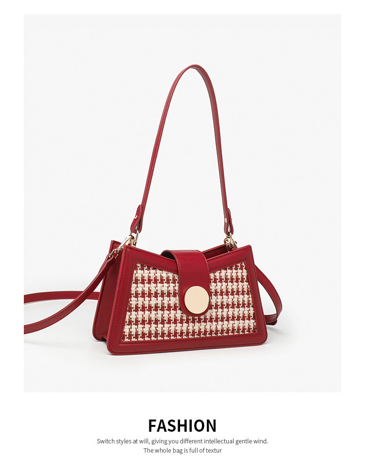 Red Women's Shoulder Bag For Wedding Elegant Evening Handbag_voghion.com