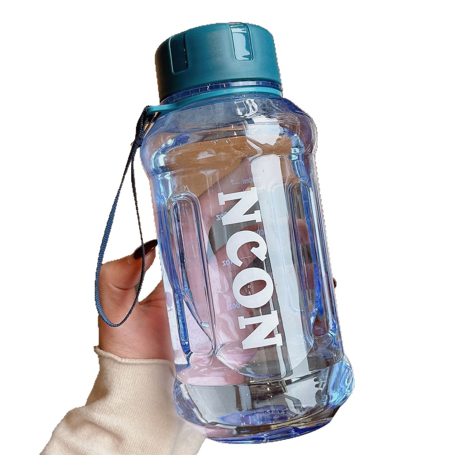 Einfache, temperaturbeständige, sturzsichere und optisch ansprechende Kunststoff-Sportwasserflasche mit großem Fassungsvermögen_voghion.com