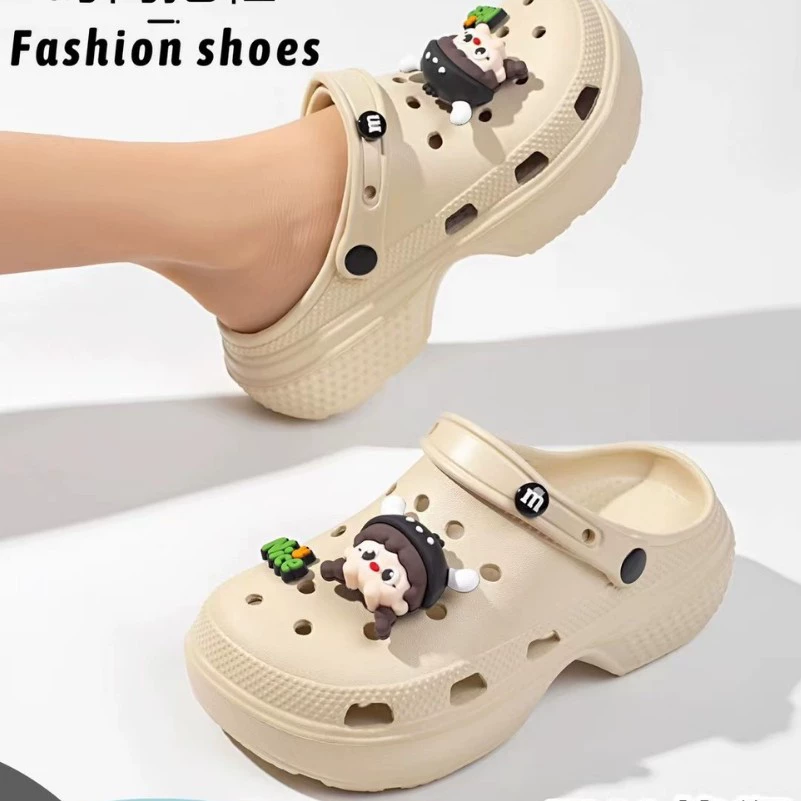 Внешняя торговля милая маленькая девочка мультяшная пещерная обувь женская мода повседневная медсестра Баотоу дышащая eva тапочки