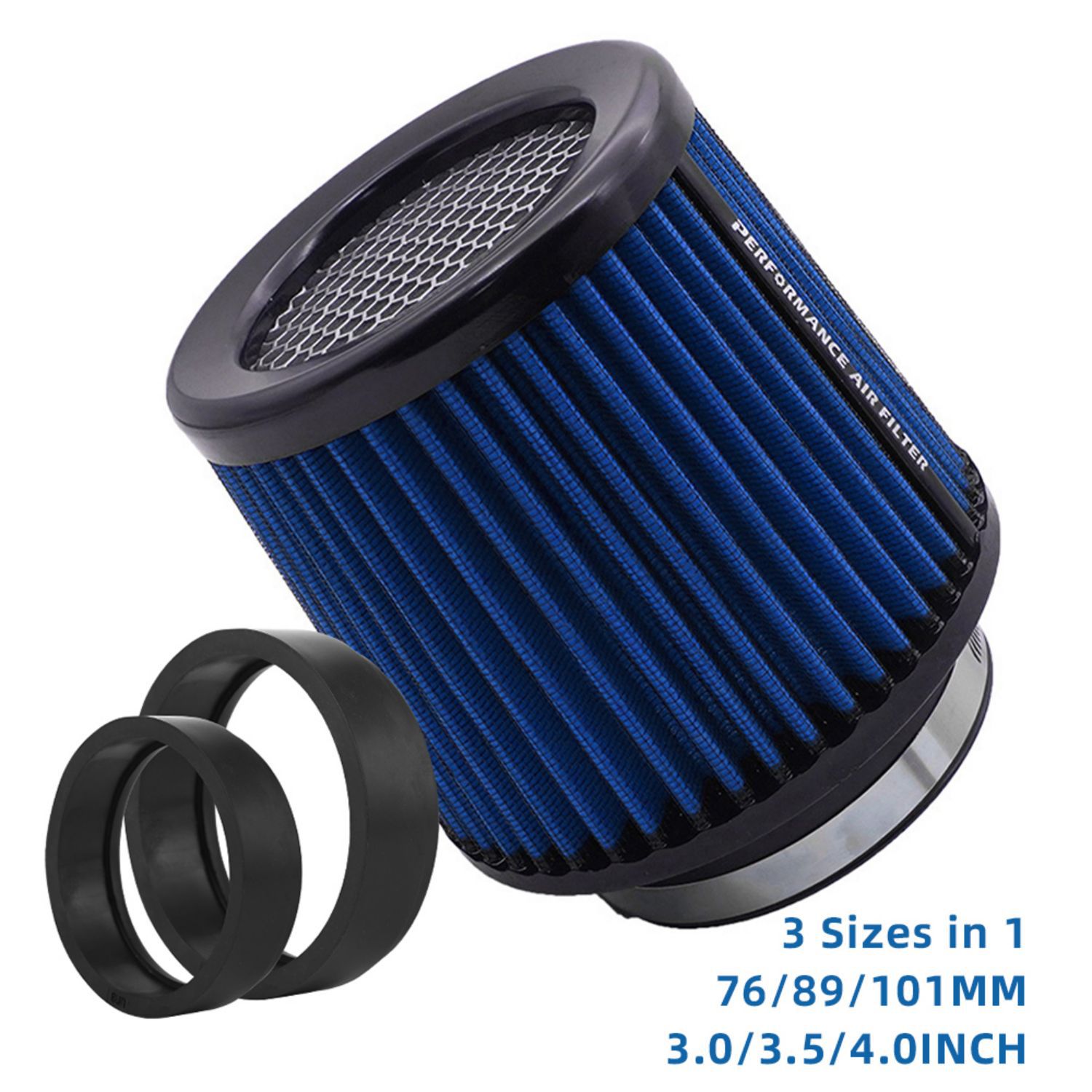 63 76 80 89 101mm car cold intake modified mushroom head air filter engine filter