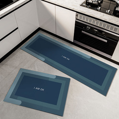 跨境亞馬遜基礎款硅藻泥家用地毯廚房浴室水晶絨吸水防滑墊